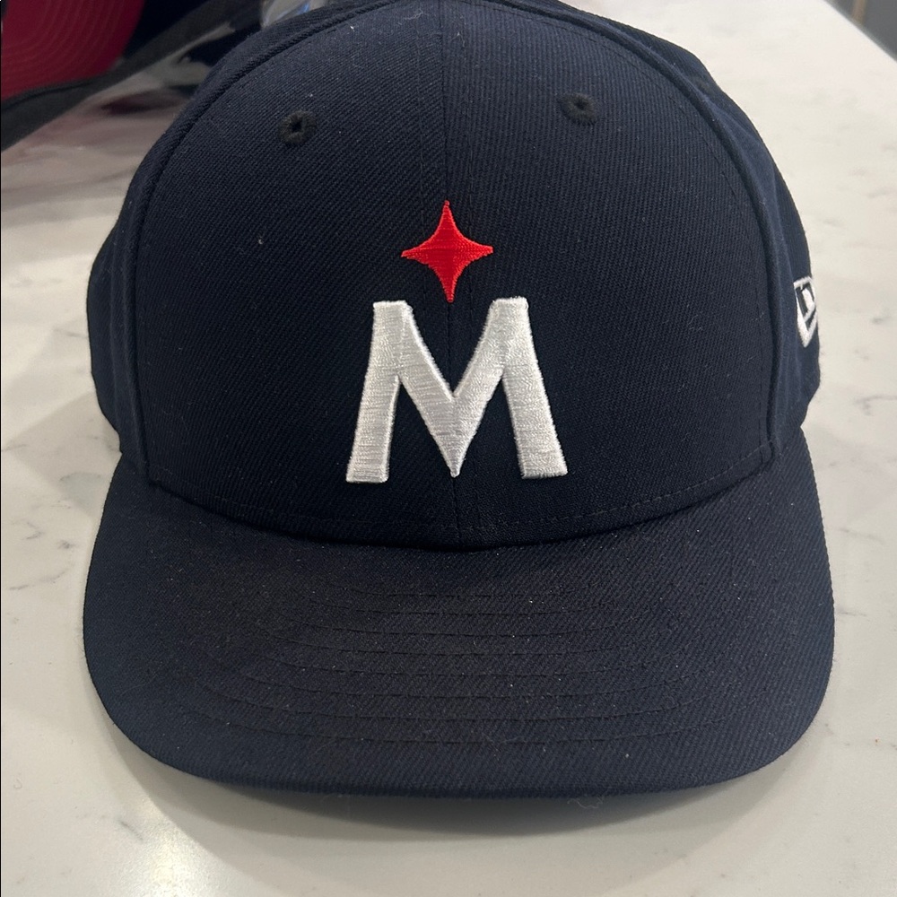 New Era Black and Red Logo Cap